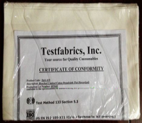 Testfabrics Undyed Unbleached unmercerized cotton AATCC133棉布